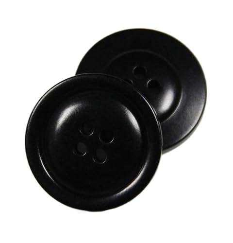 Palmenholz-Knöpfe, 15 mm - 25 mm (Nr. 4, Schwarz, 25 mm, 10 Stück), 10 Stück von Bfjpofi