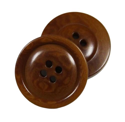 Palmholz-Knöpfe, 15 mm - 25 mm (Nr. 5, Kaffee, 18 mm, 10 Stück), 10 Stück von Bfjpofi
