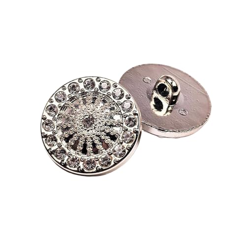 Perlen- und Kristallknöpfe, 17,5 mm, 21,5 mm, 25 mm (Nr. 2 Roségold, 17,5 mm, 10 Stück) von Bfjpofi