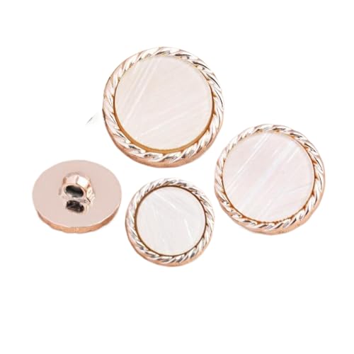 Perlglanz-Knöpfe, rund, 18 mm, 22,5 mm, 25 mm, 10 Stück (3# Weiß, 25 mm, 10 Stück) von Bfjpofi