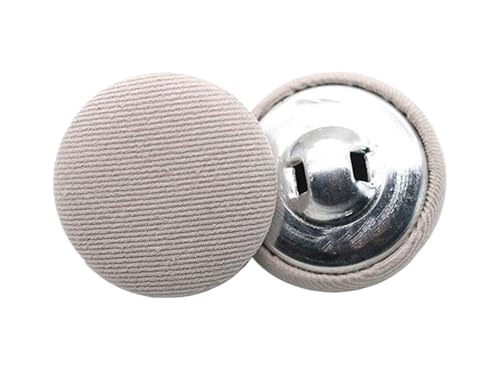Runde Knöpfe mit Stoffbezug, 11 mm bis 30 mm (11#Beige, 20 mm, 10 Stück), 10 Stück von Bfjpofi
