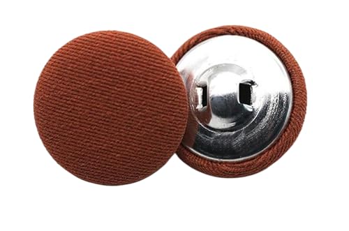 Runde Knöpfe mit Stoffbezug, 11 mm bis 30 mm (4# Karamell, 11 mm, 10 Stück), 10 Stück von Bfjpofi