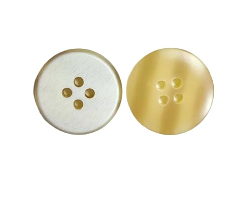 Runde Kunstharzknöpfe, 15 mm bis 28 mm (Beige, 15 mm, 10 Stück), 10 Stück von Bfjpofi