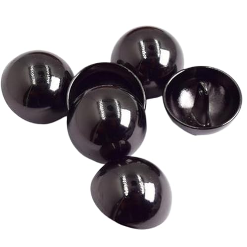 Runde Metallknöpfe, 10 - 25 mm (Gun Black, 20 mm, 6 Stück) von Bfjpofi