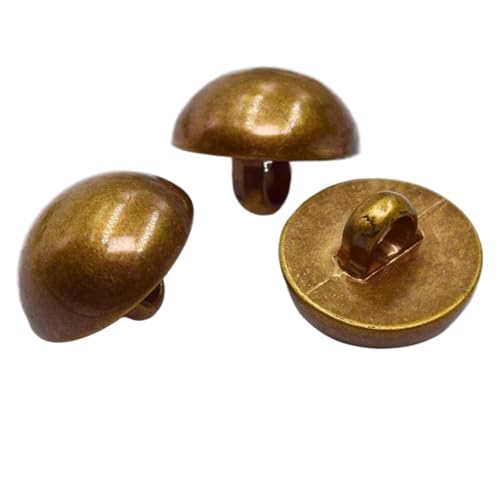 Runde Pilzknöpfe, 9 - 30 mm (Bronze, 15 mm, 10 Stück), 10 Stück von Bfjpofi