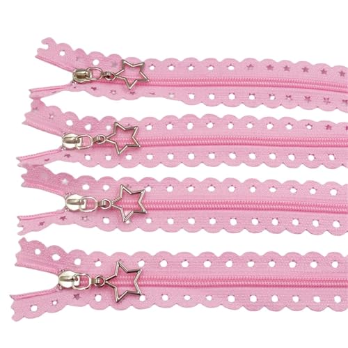 BgnEhRfL Reißverschluss, Reißverschlüsse, 3# Nylon-Reißverschluss, Nähzubehör, mehrfarbige Auswahl for Nähen, Basteln(Pink,12 INCH-10PCS) von BgnEhRfL