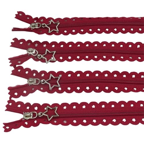 BgnEhRfL Reißverschluss, Reißverschlüsse, 3# Nylon-Reißverschluss, Nähzubehör, mehrfarbige Auswahl for Nähen, Basteln(Red Wine,16 INCH-10PCS) von BgnEhRfL