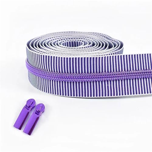 BgnEhRfL Reißverschluss, Reißverschlüsse, 5# gestreiftes Nylon-Reißverschlussband for Nähen von Taschen, Endlosrolle, Spiralreißverschluss, DIY-Kleidungszubehör for Nähen, Basteln(PurplePurple) BgnEhRfL Reißverschluss, Reißverschlüsse, 5# gestreiftes Nylon-Reißverschlussband for Nähen von Taschen, Endlosrolle, Spiralreißverschluss, DIY-Kleidungszubehör for Nähen, Basteln(PurplePurple) von BgnEhRfL