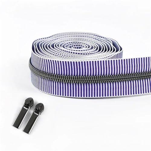 BgnEhRfL Reißverschluss, Reißverschlüsse, 5# gestreiftes Nylon-Reißverschlussband for Nähen von Taschen, Endlosrolle, Spiralreißverschluss, DIY-Kleidungszubehör for Nähen, Basteln(PurpleGunBlack) BgnEhRfL Reißverschluss, Reißverschlüsse, 5# gestreiftes Nylon-Reißverschlussband for Nähen von Taschen, Endlosrolle, Spiralreißverschluss, DIY-Kleidungszubehör for Nähen, Basteln(PurpleGunBlack) von BgnEhRfL