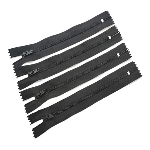 BgnEhRfL Reißverschluss, Reißverschlüsse, Geschlossener Nylon-Spiralreißverschluss, geeignet for Kleidung, Reißverschlüsse for Nähen, 2 for Nähen, Basteln(Black,20cm) von BgnEhRfL