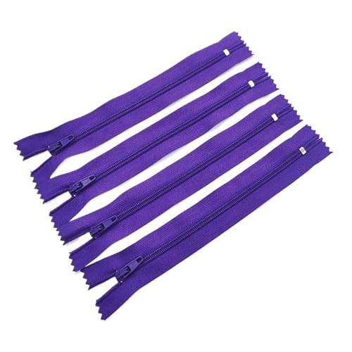 BgnEhRfL Reißverschluss, Reißverschlüsse, Geschlossener Nylon-Spiralreißverschluss, geeignet for Kleidung, Reißverschlüsse for Nähen, 2 for Nähen, Basteln(Deep Purple,20cm) von BgnEhRfL