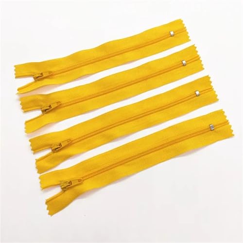 BgnEhRfL Reißverschluss, Reißverschlüsse, Geschlossener Nylon-Spiralreißverschluss, geeignet for Kleidung, Reißverschlüsse for Nähen, 2 for Nähen, Basteln(Golden,20cm) von BgnEhRfL