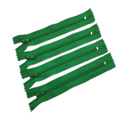 BgnEhRfL Reißverschluss, Reißverschlüsse, Geschlossener Nylon-Spiralreißverschluss, geeignet for Kleidung, Reißverschlüsse for Nähen, 2 for Nähen, Basteln(Grass Green,20cm) von BgnEhRfL