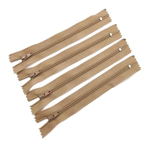 BgnEhRfL Reißverschluss, Reißverschlüsse, Geschlossener Nylon-Spiralreißverschluss, geeignet for Kleidung, Reißverschlüsse for Nähen, 2 for Nähen, Basteln(Khaki,35cm) von BgnEhRfL