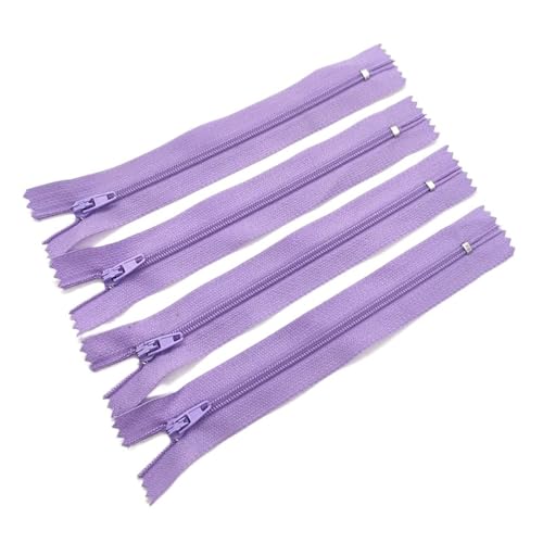 BgnEhRfL Reißverschluss, Reißverschlüsse, Geschlossener Nylon-Spiralreißverschluss, geeignet for Kleidung, Reißverschlüsse for Nähen, 2 for Nähen, Basteln(Light Purple,20cm) von BgnEhRfL
