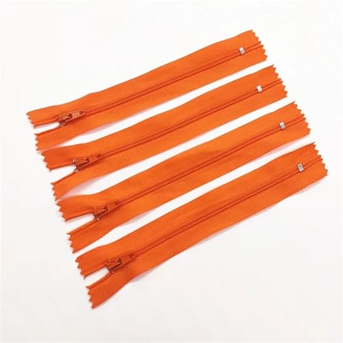 BgnEhRfL Reißverschluss, Reißverschlüsse, Geschlossener Nylon-Spiralreißverschluss, geeignet for Kleidung, Reißverschlüsse for Nähen, 2 for Nähen, Basteln(Orange,40cm) von BgnEhRfL