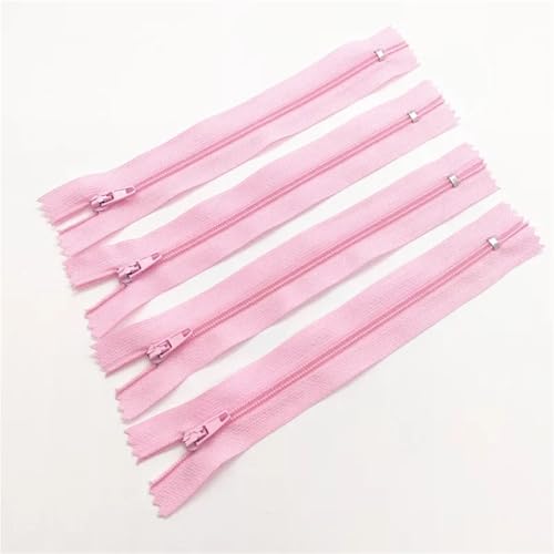 BgnEhRfL Reißverschluss, Reißverschlüsse, Geschlossener Nylon-Spiralreißverschluss, geeignet for Kleidung, Reißverschlüsse for Nähen, 2 for Nähen, Basteln(Pink,20cm) von BgnEhRfL