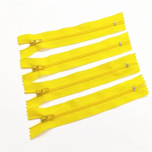BgnEhRfL Reißverschluss, Reißverschlüsse, Geschlossener Nylon-Spiralreißverschluss, geeignet for Kleidung, Reißverschlüsse for Nähen, 2 for Nähen, Basteln(Yellow,20cm) von BgnEhRfL