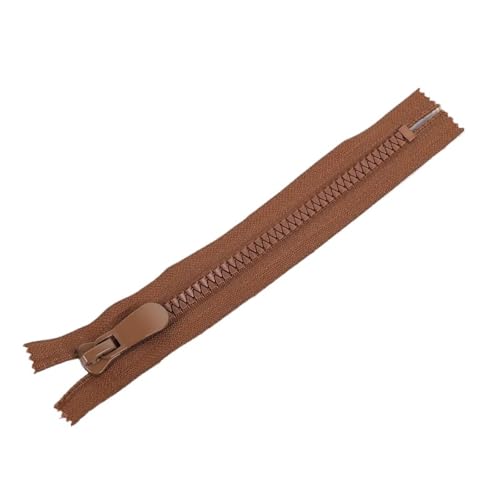 BgnEhRfL Reißverschluss, Reißverschlüsse, Harz-Reißverschluss, geschlossen, automatische Verriegelung, Kleidung for Nähen, Größe 8, for Nähen, Basteln(Brown) von BgnEhRfL