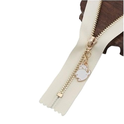 BgnEhRfL Reißverschluss, Reißverschlüsse, Metallreißverschluss mit geschlossenem Ende, DIY-Taschenkleidung, Machen Sie Handtasche bunt for Nähen, Basteln(Beige,40cm) von BgnEhRfL
