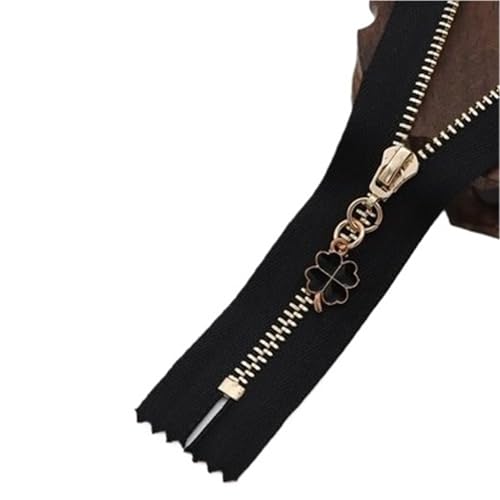 BgnEhRfL Reißverschluss, Reißverschlüsse, Metallreißverschluss mit geschlossenem Ende, DIY-Taschenkleidung, Machen Sie Handtasche bunt for Nähen, Basteln(Black,40cm) von BgnEhRfL