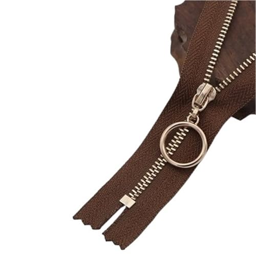 BgnEhRfL Reißverschluss, Reißverschlüsse, Metallreißverschluss mit geschlossenem Ende, DIY-Taschenkleidung, Machen Sie Handtasche bunt for Nähen, Basteln(Coffee,30cm) von BgnEhRfL