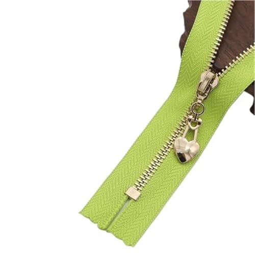 BgnEhRfL Reißverschluss, Reißverschlüsse, Metallreißverschluss mit geschlossenem Ende, DIY-Taschenkleidung, Machen Sie Handtasche bunt for Nähen, Basteln(Fluorescent Green,30cm) von BgnEhRfL