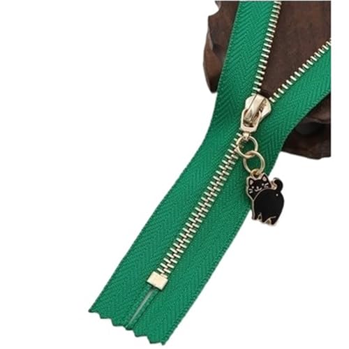 BgnEhRfL Reißverschluss, Reißverschlüsse, Metallreißverschluss mit geschlossenem Ende, DIY-Taschenkleidung, Machen Sie Handtasche bunt for Nähen, Basteln(Green,40cm) von BgnEhRfL