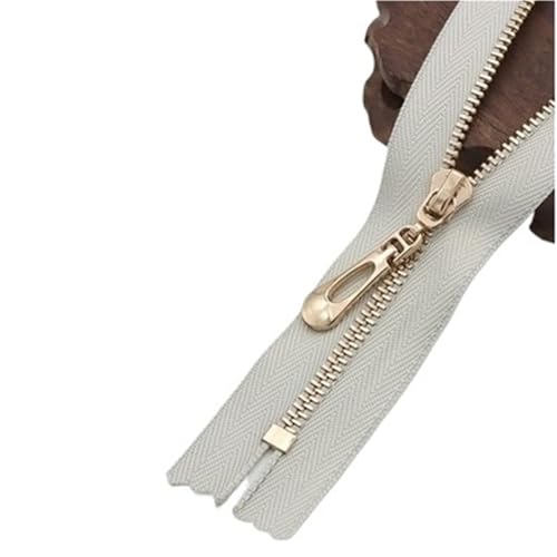 BgnEhRfL Reißverschluss, Reißverschlüsse, Metallreißverschluss mit geschlossenem Ende, DIY-Taschenkleidung, Machen Sie Handtasche bunt for Nähen, Basteln(Light Gray,20cm) von BgnEhRfL