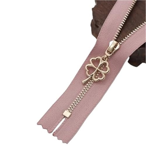 BgnEhRfL Reißverschluss, Reißverschlüsse, Metallreißverschluss mit geschlossenem Ende, DIY-Taschenkleidung, Machen Sie Handtasche bunt for Nähen, Basteln(Pale Pinkish Gray,40cm) von BgnEhRfL