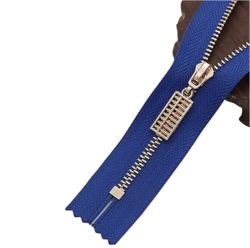 BgnEhRfL Reißverschluss, Reißverschlüsse, Metallreißverschluss mit geschlossenem Ende, DIY-Taschenkleidung, Machen Sie Handtasche bunt for Nähen, Basteln(Royal Blue,40cm) von BgnEhRfL