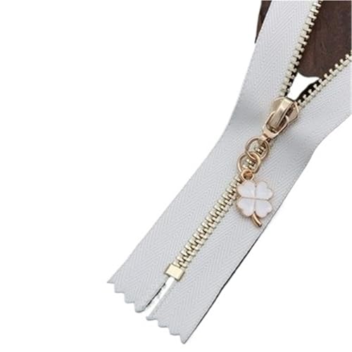 BgnEhRfL Reißverschluss, Reißverschlüsse, Metallreißverschluss mit geschlossenem Ende, DIY-Taschenkleidung, Machen Sie Handtasche bunt for Nähen, Basteln(White,30cm) von BgnEhRfL