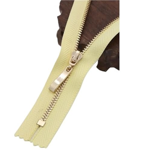 BgnEhRfL Reißverschluss, Reißverschlüsse, Metallreißverschluss mit geschlossenem Ende, DIY-Taschenkleidung, Machen Sie Handtasche bunt for Nähen, Basteln(Yellow,15cm) von BgnEhRfL