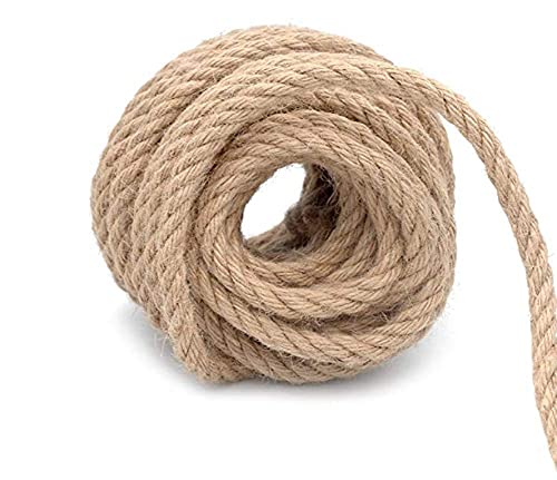 BgnEhRfL Seil, Schnur, Juteseil, Gedrehtes Manilaseil, Juteschnur, Gartenschnur, Hanfseil, Marine, DIY-Projekte, Basteln, Gewerbe, Innen-/Außenbereich(20mm,25m) von BgnEhRfL