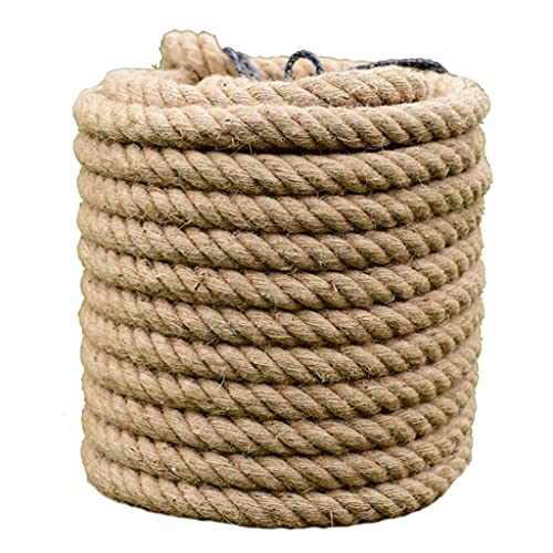 BgnEhRfL Seil, Schnur, Juteseil, Juteschnur, natürliches Hanfseil, strapazierfähige Schnur, for Garten, Geschenke, Basteln(20mm) von BgnEhRfL