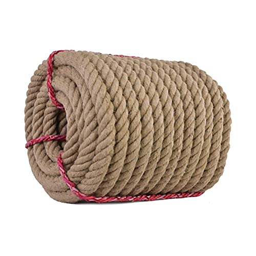 BgnEhRfL Seil, Schnur, Juteseil, gedrehtes Manilaseil, Gartenschnur, Hanfseil, Terrassenseil, for Nautik, Landschaftsbau, Geländer, Hängematte, Heimdekoration(22mm,20m) von BgnEhRfL