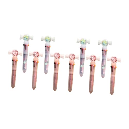 BgnEhRfL Stifte, Gelstifte, Gelschreiber, tragbar, Kugelschreiber, flüssiges Schreiben, mehrfarbige, süßer Stil for Studenten, drücken Sie schnell trocknende Tinte(10pcs) von BgnEhRfL