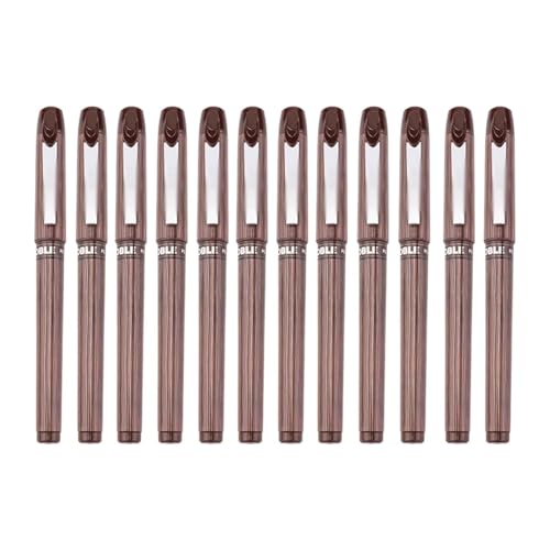 BgnEhRfL Stifte, Gelstifte, Gelschreiber Kugelschreiber 0,5 mm schwarze Tinte Tintenroller Schreibflüssigkeit(12PCS) von BgnEhRfL