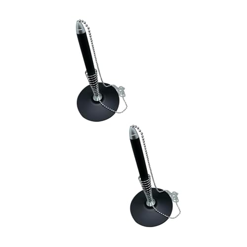 BgnEhRfL Stifte, Gelstifte, Gelschreiber Kugelschreiber Kreative Tintenroller Thekenschreiber Büro-Schreibtischstift aus Metall Bank Schnelltrocknende Tinte(Blackx2pcs) von BgnEhRfL