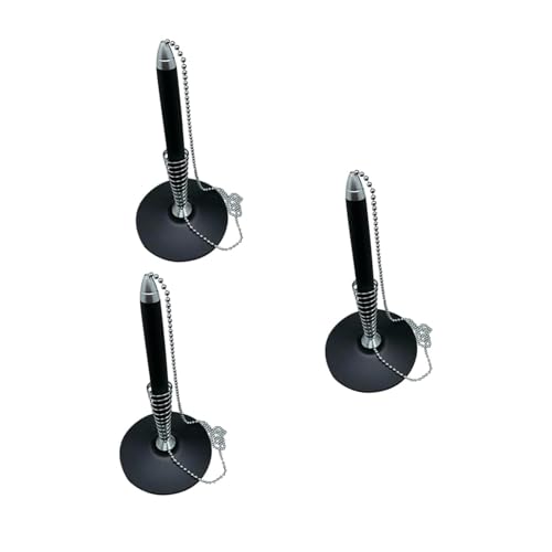 BgnEhRfL Stifte, Gelstifte, Gelschreiber Kugelschreiber Kreative Tintenroller Thekenschreiber Büro-Schreibtischstift aus Metall Bank Schnelltrocknende Tinte(Blackx3pcs) von BgnEhRfL