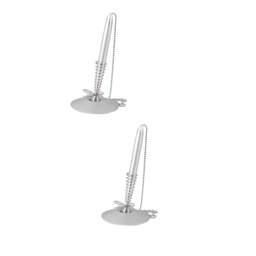 BgnEhRfL Stifte, Gelstifte, Gelschreiber Kugelschreiber Kreative Tintenroller Thekenschreiber Büro-Schreibtischstift aus Metall Bank Schnelltrocknende Tinte(Silverx2pcs) von BgnEhRfL