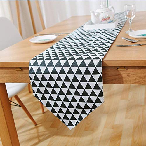 Tischdecke, Tischdecke, Tartan-Tischläufer, Tischläufer schwarz, weißer Tischläufer for Hochzeiten, Festivals, Abendessen, Partys, den täglichen Gebrauch(30 * 140) von BgnEhRfL
