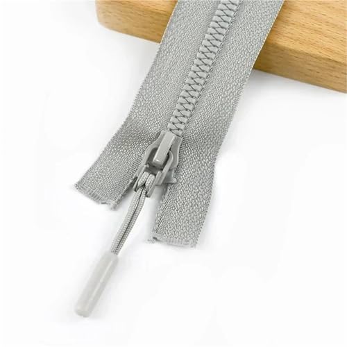Reißverschluss, Reißverschlüsse, 5 Stück 5# Harzreißverschlüsse 15/18/25 cm geschlossen 40–80 cm offen Nähreißverschlüsse Taschenjacken-Reißverschlüsse DIY-Zubehör for Nähen, Basteln(LightGray,CloseEn von BgnEhRfL