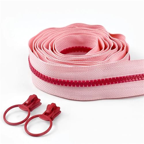 Reißverschluss, Reißverschlüsse, Harz-Reißverschlussband + Reißverschlussschieber, Tasche, Mantel, dekorative Spiralreißverschlüsse, Reparaturset, DIY-Kleidung, Nähzubehör for Nähen, Basteln(PinkRed) Reißverschluss, Reißverschlüsse, Harz-Reißverschlussband + Reißverschlussschieber, Tasche, Mantel, dekorative Spiralreißverschlüsse, Reparaturset, DIY-Kleidung, Nähzubehör for Nähen, Basteln(PinkRed) von BgnEhRfL