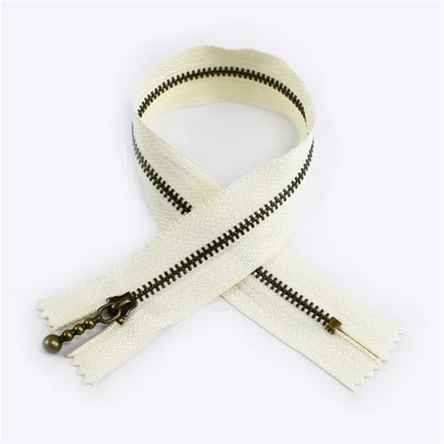 Reißverschluss, Reißverschlüsse, Metallreißverschlüsse for Nähen von Taschenreißverschlüssen, Reißverschlüsse pro Meter, bronzefarbener Reißverschluss, Ersatzzubehör for Nähen und Basteln(White Bronze Reißverschluss, Reißverschlüsse, Metallreißverschlüsse for Nähen von Taschenreißverschlüssen, Reißverschlüsse pro Meter, bronzefarbener Reißverschluss, Ersatzzubehör for Nähen und Basteln(White Bronze von BgnEhRfL