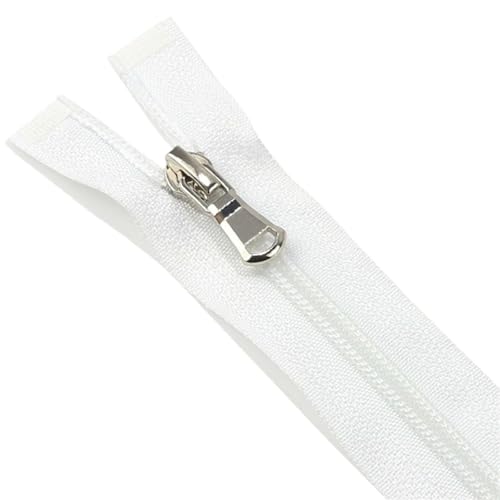 Reißverschluss, Reißverschlüsse, Nylon-Reißverschluss mit offenem Ende, 5#, for Bekleidung, Oberbekleidung, Schneiderei, Nähen, Basteln, Nylon-Reißverschlüsse, Zubehör for Nähen, Basteln(White,70CM) Reißverschluss, Reißverschlüsse, Nylon-Reißverschluss mit offenem Ende, 5#, for Bekleidung, Oberbekleidung, Schneiderei, Nähen, Basteln, Nylon-Reißverschlüsse, Zubehör for Nähen, Basteln(White,70CM) von BgnEhRfL