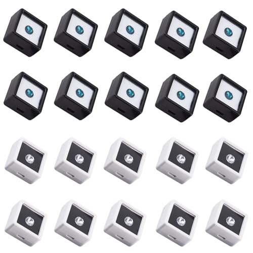 Bhina 20 Stück Edelstein Display Box, 3 x 3 cm Schwarz und Weiß Edelstein-Schaukasten Acryl Schmuckschatulle Behälter mit Durchsichtigem Deckel und Schwamm Innen für Edelsteine, Münzen, Diamanten Bhina 20 Stück Edelstein Display Box, 3 x 3 cm Schwarz und Weiß Edelstein-Schaukasten Acryl Schmuckschatulle Behälter mit Durchsichtigem Deckel und Schwamm Innen für Edelsteine, Münzen, Diamanten von Bhina