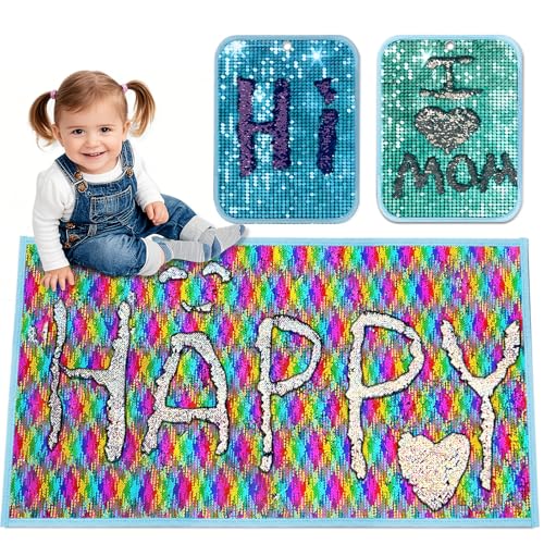 3 Stück Flip Pailletten Stoff Wandpaneel für Kinder, sensorisches Spielzeug Reversible Pailletten Flip Stoffmatte, interaktives sensorisches Board zum Spielen & Lernen, Wandbehänge Dekoration, 3 Stück Flip Pailletten Stoff Wandpaneel für Kinder, sensorisches Spielzeug Reversible Pailletten Flip Stoffmatte, interaktives sensorisches Board zum Spielen & Lernen, Wandbehänge Dekoration, von Bhyhok