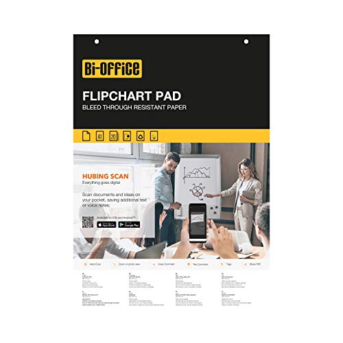 Bi-Office - Flipchartblock A1, Blanko, 20 Blättern, 55 g/m² Papier, 5 Flipchartblöcke Bi-Office - Flipchartblock A1, Blanko, 20 Blättern, 55 g/m² Papier, 5 Flipchartblöcke von Bi-Office