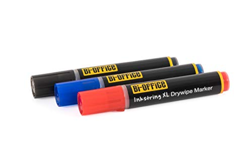 Bi-Office Inkstring XL Whiteboard Marker mit Geltinte und 3 mm Runder Spitze - 3er-Pack sortiert, rot, Blau und Schwarz Bi-Office Inkstring XL Whiteboard Marker mit Geltinte und 3 mm Runder Spitze - 3er-Pack sortiert, rot, Blau und Schwarz von Bi-Office